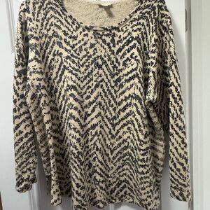 Westbound Beige and Black Patterned Women’s Sweater